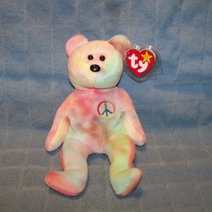 TY Beanie Babie Peace Bear